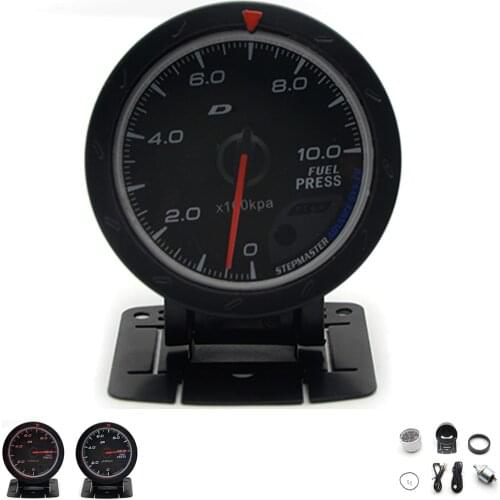 2.5" 60MM Fuel Pressure Gauge Black Face With Logo/Car Gauge Meter