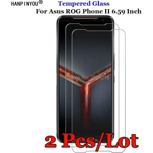 2 Pcs/Lot For Asus ROG Phone II ZS660KL 6.59" Tempered Glass 9H 2.5D Premium Screen Protector Film For Asus ROG Phone 2