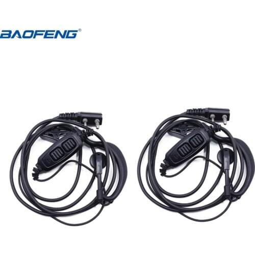 2pcs BAOFENG Accessories Original Dual PTT Baofeng Headset Earpiece With Mic For Baofeng UV-82 UV 82 UV82L UV-89 Walkie Talkie
