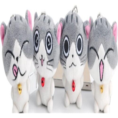 40PCS Wholesale 7CM Cat Cotton Stuffed Doll , Keychain Pendant Plush Toy