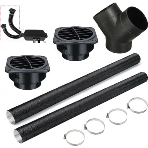 75mm Diesel Heater Pipe Duct + Warm Air Outlet For Webasto For Eberspacher For Propex Diesel Heater Vent Hose Clips Set