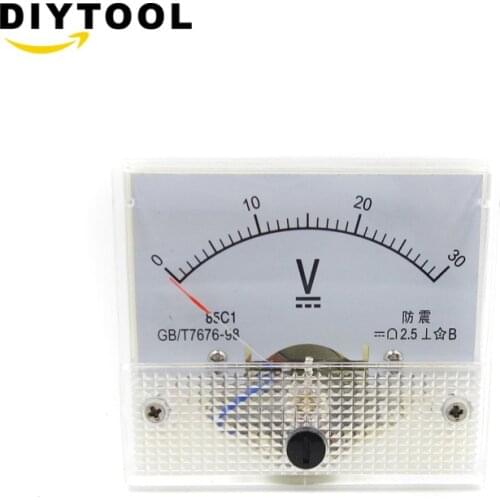85C1 30V Analog Panel Voltage Meter Gauge 0-30V DC Detector Tester Measurement