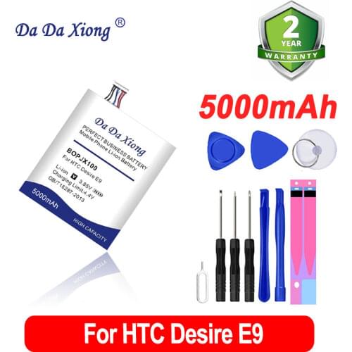 DaDaXiong 5000mAh BOPJX100 Li-ion Phone Battery For HTC One E9 Battery E9w E9+ Plus E9PW
