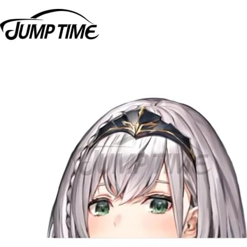 Jump Time 13 x 8.9cm For Shirogane Noel Peeker Car Stickers Anime Windshield Decal Scratch-Proof Motorcycle Decoration