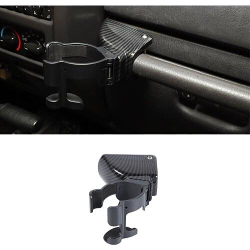 Car Phone Water Cup Bottle Bracket Drinks Holder for Jeep Wrangler TJ 1997-2006 Car Interior Accessories ABS Black Carbon Fiber