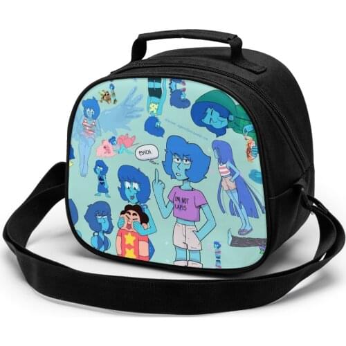 Steven Universe Childrens meal bag Waterproof Portable Zipper Thermal Oxford Lunch Bags For Women Lunch Box Tote Food Bags