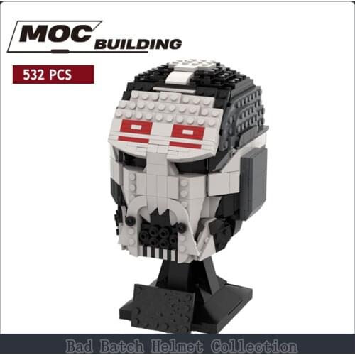 Bad Batch Helmet Moc Building Blocks Space Wars Collection Model Bricks Childrens Toys Boy Gift