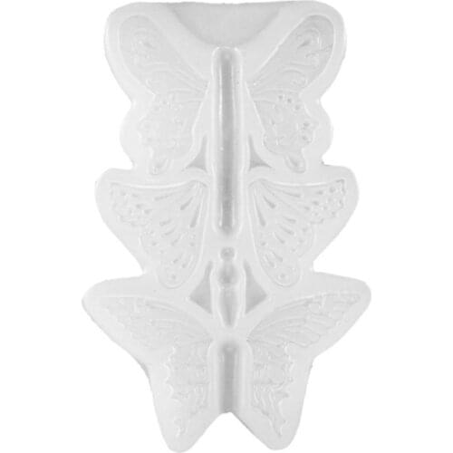 Epoxy Resin Mold 3-Cavities Butterfly Resin Mold Cake Decorations Silicone Mould DIY Crafts Jewelry Pendant Casting Tools