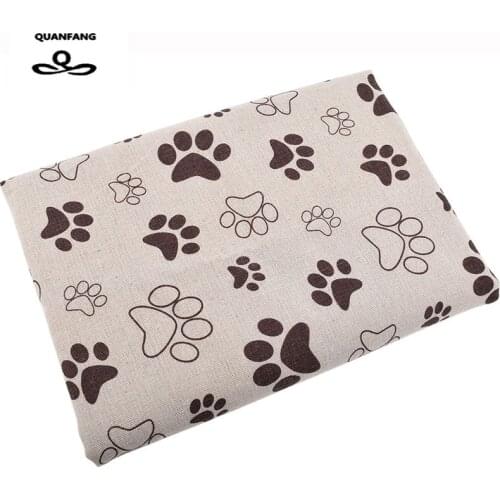 Printed Cotton Linen Fabric For Patchwork Quilting Sewing DIY Sofa Table Cloth Furniture Cover Tissue Curtain Bag Cushion Fabric