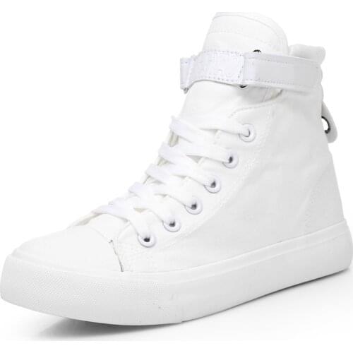 Women Canvas Shoes High Top Sneakers Women Casual vulcanized Shoes 2019 New Female Canvas Sneaker Fashion Girls Leisure Flats