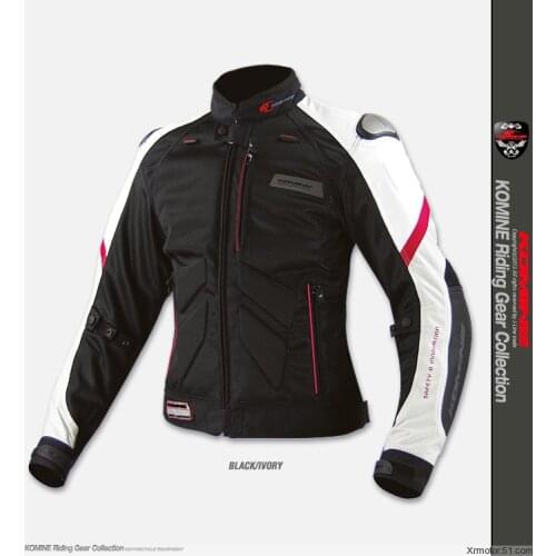 Komine JK036 Titanium Mesh Jackets Motocross Motorbike Downhill Bike Offroad Black White Red Jacket With Protector