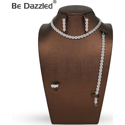 Bedazzled Hot Sale Fashion Accessories Jewelry Guangzhou Necklace Set CZ Jewelry Copper Jewelry Set