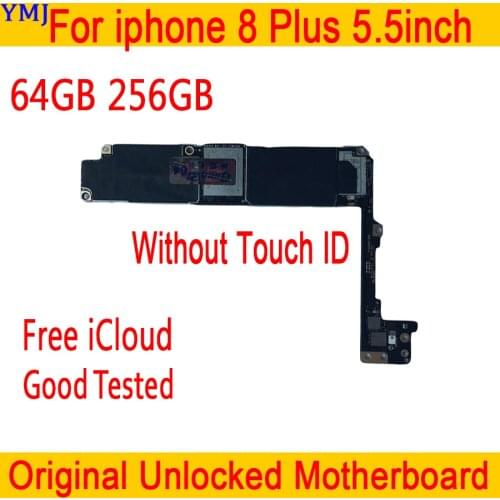 Clean iCloud For iphone 8 plus 8P Motherboard 64GB 256GB 100% Original unlocked with/no Touch ID Logic board Support 4G network