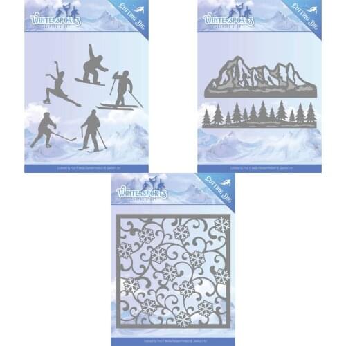 Piggy Craft metal cutting dies cut die mold Winter sports decoration Scrapbook paper craft knife mould blade punch stencils dies