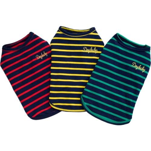 Fashion Dog Tshirt Vest Summer Cotton Pet Cat Dog Clothes for Small Dogs Chihuahua Pug Shirts Puppy Clothing Outfit Pets Product