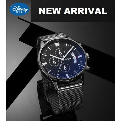 Diseny Original Micky Mouse Men Multi-function Quartz Wrist watch Casual Slim Design Boys Sports Stop Watch Male Gift Clock New
