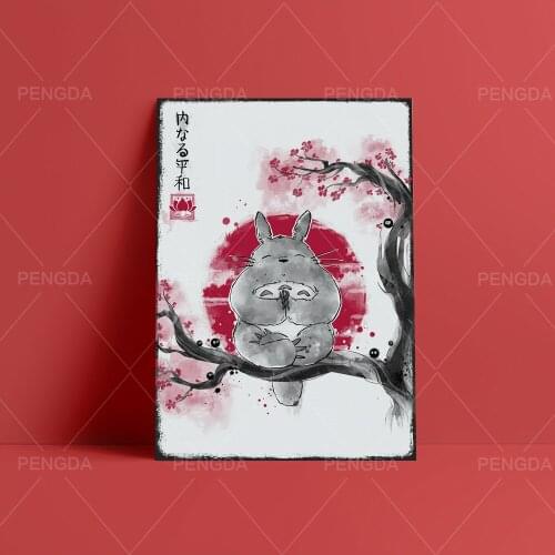 Wall Art Modular Canvas Tonari No Totoro Home Decor Pictures HD Classic Animation Character Printed Paintings Living Room Framed