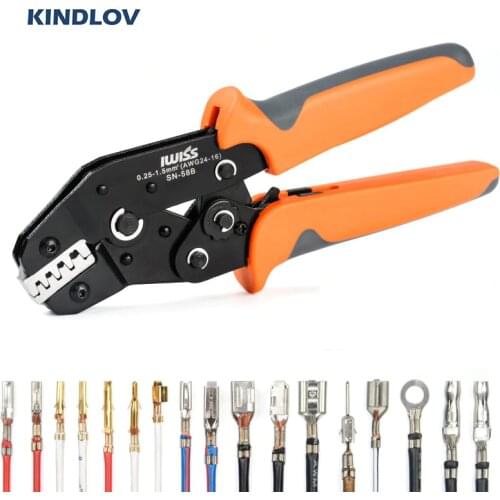 KINDLOV Crimping Tool SN-58B Pliers Wire Crimper SN-28/48B Tube Insulation Terminals 2.54 2.8 3.96 4.8 6.3 Tools For Electrician