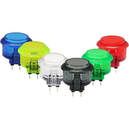 6pcs Original Sanwa OBSC-30 Push Buttons colorful clear button for arcade jamma mame game parts 6 colors available