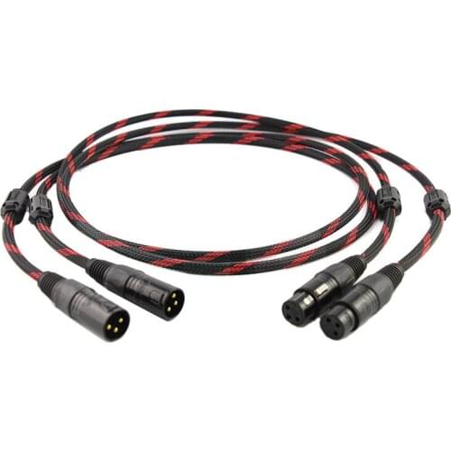Pair A53 5N OCC copper XLR balanced Audio Interconnect Cables with NEUTRIK XLR plug