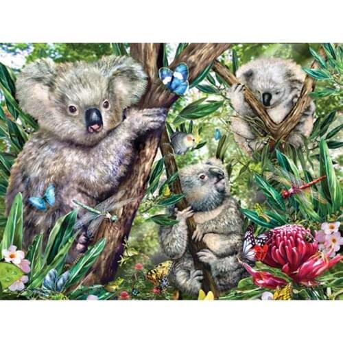 Full square 5D DIY diamond embroidery Koala,tree,bear,diamond painting Cross Stitch Rhinestone mosaic pattern home decoration