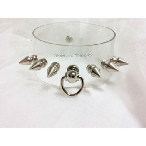 Lolita Punk Fashion Women Clear Arm Band Spikes Spiked Vinyl Transparent Bandage Belt