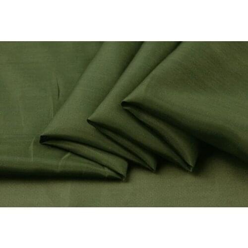 Howmay silk fabric cotton blend 9m/m 55" 140cm 50% silk 50% cotton olive 109# for lining or womens dress scarf hijab