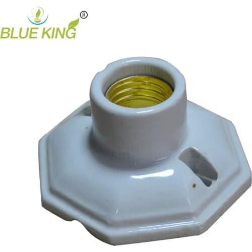 Hexagon ceramic lamp socket e27 screw mount high heat resistance lamp base fittings accessories for table lamp