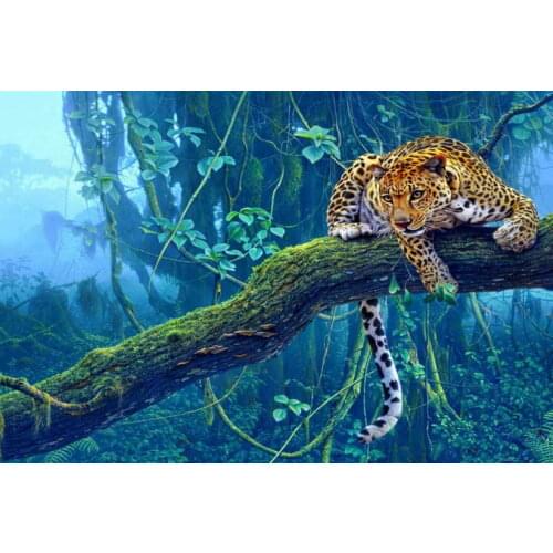 Modern Decor Art Wall Jungle Tiger Painting Wide Oil Painting HD Printed on Canvas Office Decoration Gifts