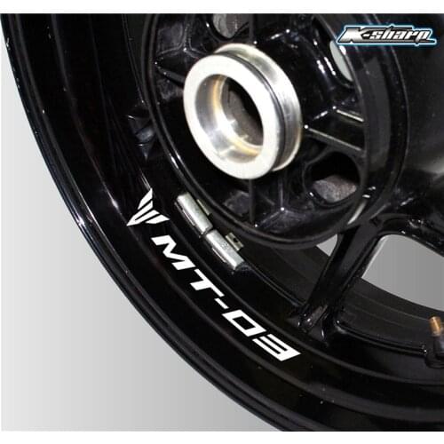 Motorcycle reflective rim logo sticker decorative wheel waterproof tire rim for YAMAHA mt 03 MT-03 mt-03 logo rim moto Sticker