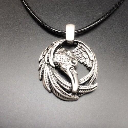 1Pcs viking norse raven neckace odins pendant huginn and muninn jewelry