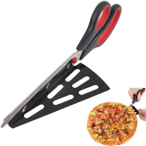 13 inch pizza scissors spatula pie service cutter slicer pancake pastry slicer cheese shovel restaurant kitchen tool