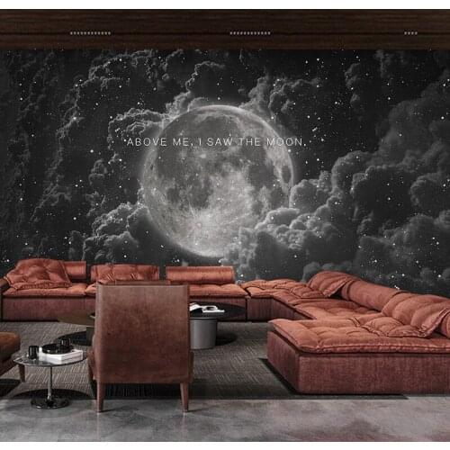 3D stereoscopic science fiction star sky universe moon mural dream childrens room bedroom photo background wallpaper Waterproof
