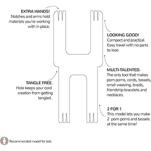 5 In 1 Wooden Pom Pom Ball Tassel Maker Fluff Ball Weaver Wool Knitting Tools C1FC