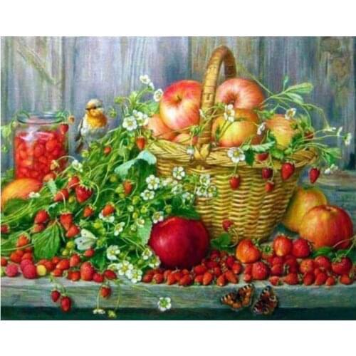 5d fruits diamond mosaic kitchen full square embroidery painting rhinestone wall sticker decor diamond art needlework handcraft