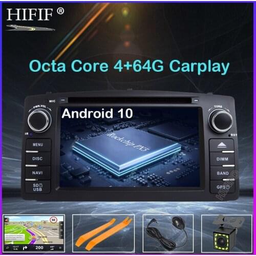 DSP Android 10 4G 64G 2 Din Car GPS Carplay For Toyota Corolla E120 BYD F3 multimedia player radio stereo auto touch screen