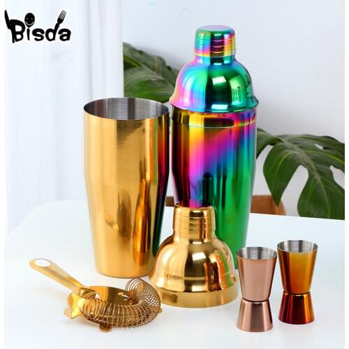 1/3Pcs Stainless Steel Bartender Tools 750ML Bar Cocktail Shaker Set Barware Tools Mixer Wine Martini Boston Shaker Sets