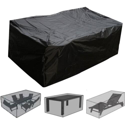 Outdoor Garden Furniture Rain Cover Waterproof Oxford Wicker Sofa Protection Set Garden Patio Rain Snow Dustproof Black Covers