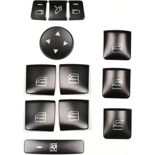 For Mercedes-Benz GLK ML GL a B C E G Class W204 X166 car door armrest window switch button decorative cover sticker