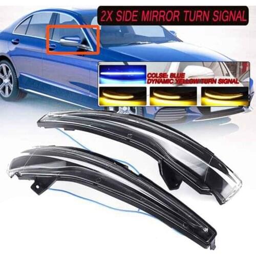 For Mercedes Benz C Class W205 E W213 S W222 W217 Dynamic Turn Signal Blinker Sequential Side Mirror Indicator Light