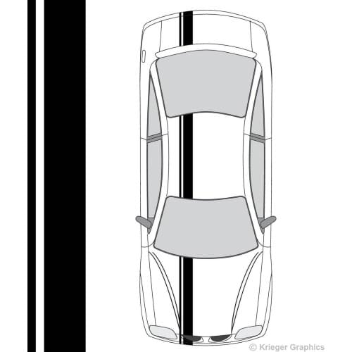 For Pontiac G6 G8 GTO Grand Prix Am Single Offset Rally Racing Stripes 3M Car styling