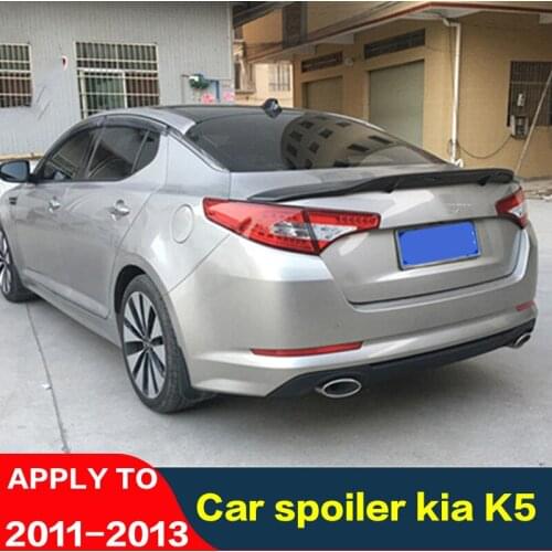 FOR R STYLE Carbon Fiber Rear Wing Spoiler OLD Kia K5 Optima Car Trunk Tail FIN Accessories Glue To Install 2011 2012 13