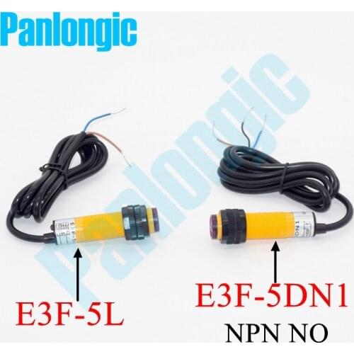E3F-5DN1-5L Correlation Type 6-36V DC 5m Fixed Detection Range NPN NO Normally Open Photoelectric Switch