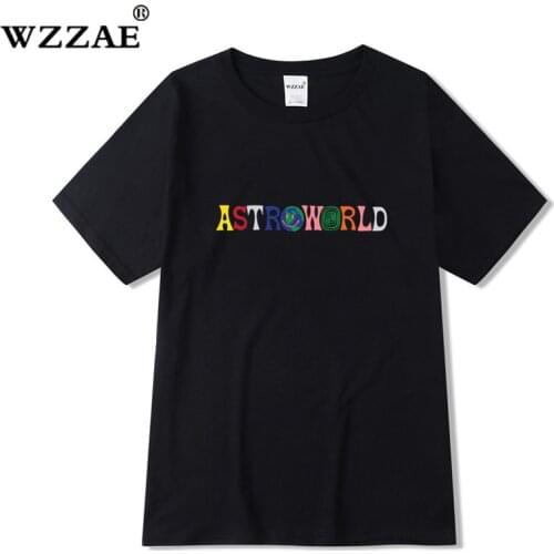 Travis Scott AstroWorld Tour T-shirt men women 1:1 Travis Scott T Shirts Top Tees streetwear Hip Hop kanye ASTROWORLD Tshirt