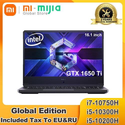 Xiaomi Redmi G Gaming Laptop 16.1 Inch Intel Core i5/i7 Processor GTX️1650/GTX1650Ti GPU 16G DDR4 512G SSD 100%sRGB Mi Notebook