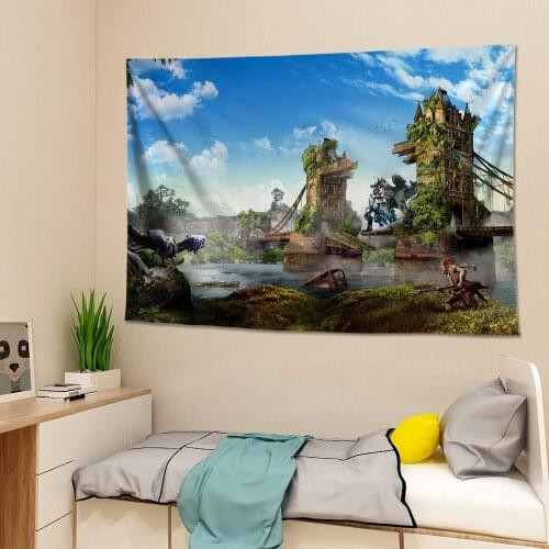 Horizon Zero Dawn game poster wall art cloth waterproof oversized tapestry living room bedroom computer desk canvas pictorial