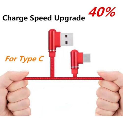 USB Type C Micro USB 90 Degree Fast Charging usb c cable L Type-c 3.1 data Cord Charger usb-c For Samsung S8 S9 Note 8 Xiaomi