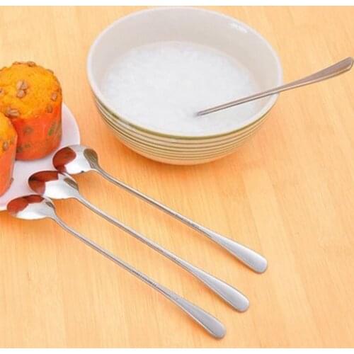 Tea Coffee Mixing Spoons Coffee Mixing Spoon Salad Set Korea Soup Long Handled Teaspoon Scoop Gadget Kitchen Tools Accessoires