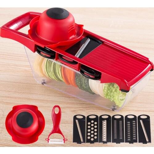 Multi-functional Manual Potato Slicer Vegetable Fruit Cutter Grater Shredder Sets Stainless Steel Dicer Kitchen Tool Accessories