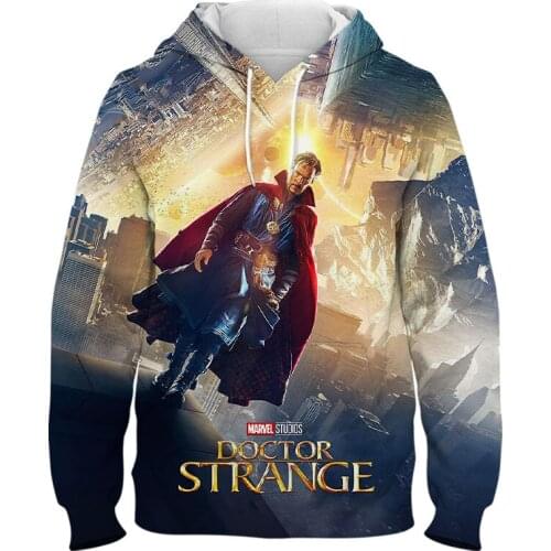 Fashion Men Sweatshirts 3D Print Oversized Avengers Doctor Strange Male Hoodies Casual Spring Autumn Boy Girl Children Tracksuit